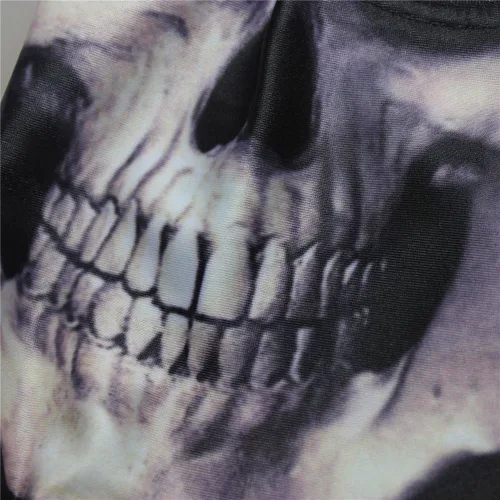Vista 3 de AXBXCX - Máscara de forro polar de poliéster para disfraz de Halloween # Negro