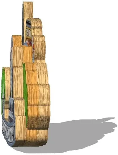 Vista 2 de Imán de madera para nevera, diseño de Corpus Christi de Estados Unidos, monumentos en 3D, recuerdos coleccionables, decoración hecha a mano