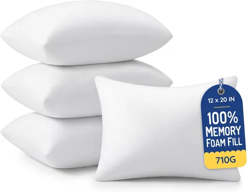 Vista 15 de AM AEROMAX Cojín de espuma viscoelástica de 12 x 20 pulgadas, rectangular Blanco