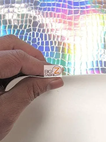 Vista 5 de DuroLast™ Tela de vinilo de PVC en relieve holográfica de cocodrilo por The Yard DIY Tapicería Accesorios Aplicaciones (dorado)