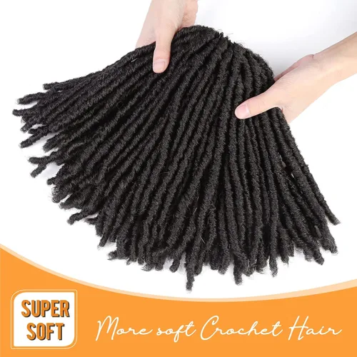 Vista 5 de WIGNEE Cabello de Ganchillo 120 Hebras Locs Sintéticos 8 Pulgadas Locs Suaves Pre-Trenzados 6 Paquetes Cabello de Ganchillo Pre-Anudado para Mujeres