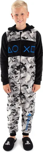 Vista 2 de PlayStation Onesie Boys All In One Camo Game Kids, gris