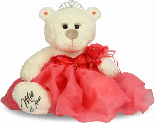 Vista 13 de 20" Quince Anos Quinceanera Last Doll Osito de peluche con vestido (pieza central) B16831-29 (rubor)