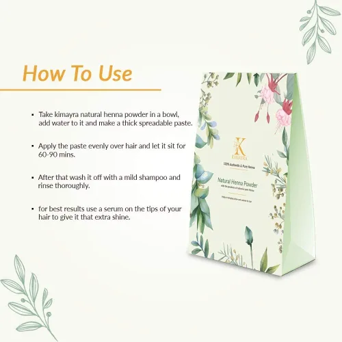 Vista 3 de Polvo de henna natural orgánico para el cuidado del cabello Color de cabello Tinte para el cabello y control de caídas del cabello (200 gm)