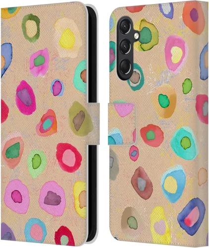 Vista 209 de Head Case Designs Officially Licensed Ninola Ditsy Flowers Yellow Nature Bold Leather Wallet Case Compatible with Samsung Galaxy A07 4G