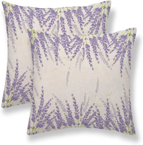 Vista 24 de Juego de 2 fundas de almohada florales de color marrón y gris de 16 x 16 pulgadas, fundas de almohada con estampado de bloques de hojas de flores
