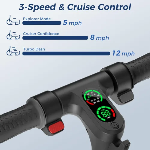 Vista 7 de ISINWHEEL Patinete Eléctrico para Niños de 6 a 14 años, Patinete Eléctrico Plegable para Niños de 200W/150W con 3 Velocidades (8/13/20 Km/h)