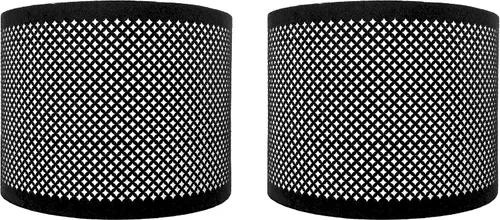 Vista 18 de Royal Designs, Inc. Do It Yourself Drum Hardback Lamp Shade with Stencil Design, UNO Drop Fitter, HB-644U-8BLK-2, Black, 8 x 8 x 8, Pack of 2 Black