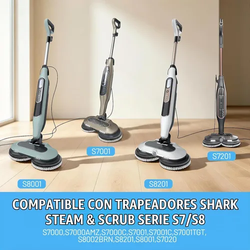 Vista 5 de Almohadillas de repuesto para trapeador de vapor Shark Steam and Scrub S7/8
