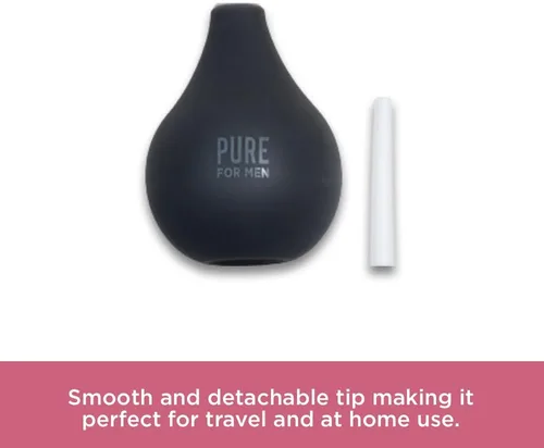 Vista 7 de Pure for Men Bum Bulb Kit de ducha anal con punta desmontable Enema reutilizable, fácil de usar y duradero Capacidad 3 oz (3.0 fl oz)