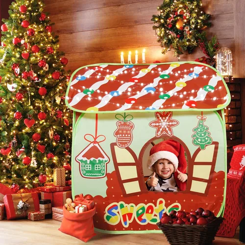 Vista 3 de Tienda de juguetes para niños en interiores y exteriores. Tienda de juguetes, castillo de princesa y príncipe. Los niños juegan en una tienda