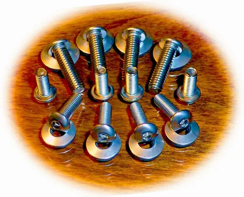 Vista 2 de Pernos o tornillos de matrícula alemán de lujo para automóvil (compatible con BMW y Mercedes-Benz)