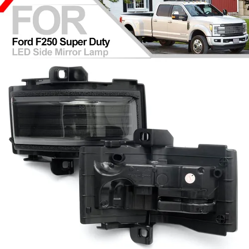 Vista 3 de Switchback - Luces LED para espejo lateral para Ford F150 F250 F350 F450 F550 Super Duty con lente ahumada, luces direccionales secuenciales, luces