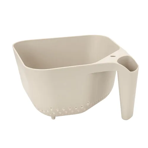 Vista 7 de Tovolo Elements - Colador cuadrado con asa para pasta, frutas, bayas, verduras, fácil de limpiar, sin BPA, resistente al calor, colador de plástico