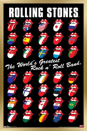 Vista 17 de Trends International Rolling Stones - Póster de pared de cuadrícula, 14.725 x 22.375 pulgadas, versión enmarcada de madera de granero Versión