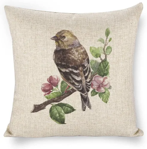 Vista 8 de Golddfinch - Funda de almohada de lino de 18 x 18 pulgadas, funda de cojín decorativa de doble cara para sofá, cama, silla y automóvil