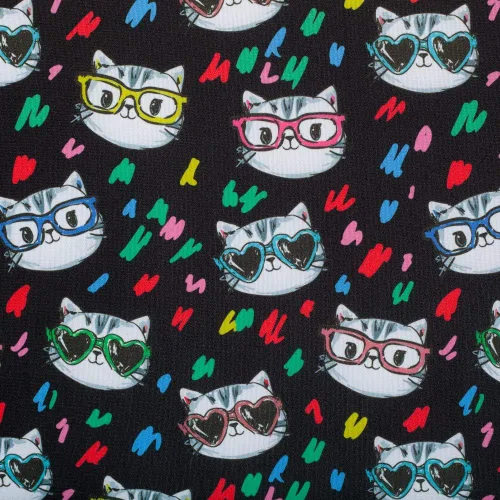 Vista 3 de ABS Novelties Gatos con gafas patrón 10 bolsillo Tote