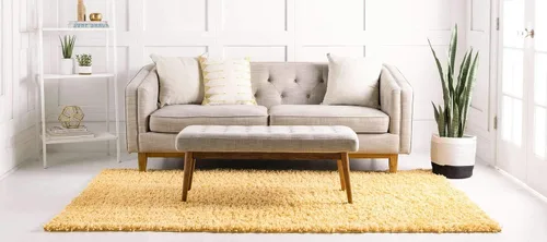 Vista 317 de Unique Loom Colección Davos Shag - Alfombra Lino