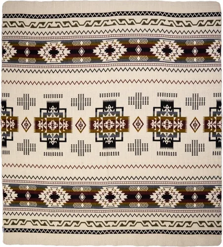 Vista 3 de QISU Manta de Lana Tipo Throw Grande, Hermosa, Cálida, Hecha a Mano en Ecuador por Artesanos Locales 94″ x 78″ Ultra Suave, Hipoalergénica