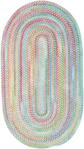 Vista 7 de Capel Rugs Baby's Breath - Alfombra ovalada trenzada (2 x 3 pulgadas), color natural