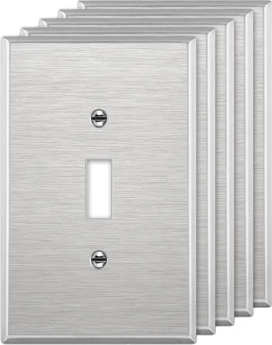 Vista 28 de LIDER Placa de Pared de Metal para Interruptor de Luz de Palanca, Cubierta de Interruptor de Acero Inoxidable, Resistente a la Corrosión