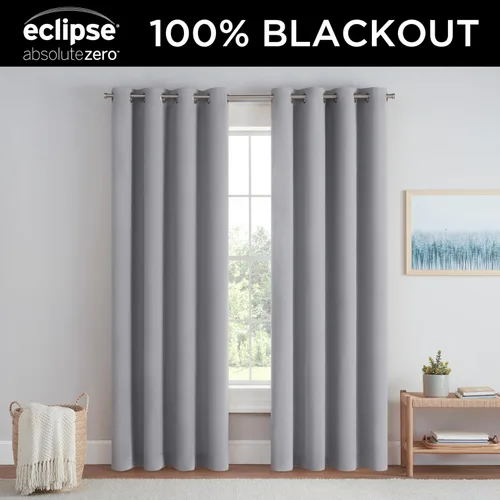 Vista 4 de Eclipse Dutchess - Cortinas 100% opacas con ojales, cortinas de ventana con aislamiento térmico para sala de estar, dormitorio o sala de prensa