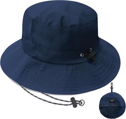Vista 24 de PFFY Waterproof Bucket Hats for Men Women Packable Sun Hat for Outdoors Caqui Sólido