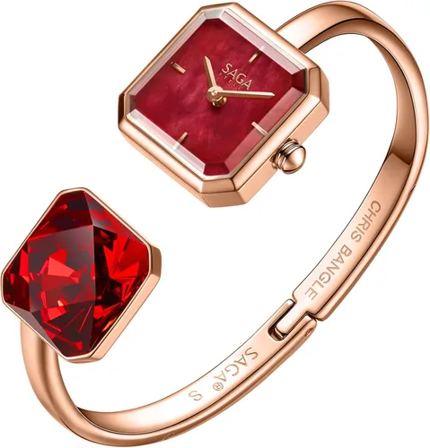 Vista 7 de SAGA Womens Bangle Crystal Collection Inspired Design Watch