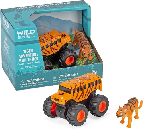 Vista 5 de Wild Republic Anaconda & Truck Adventure Playset, regalos para niños, juguete imaginativo, juego de 2 piezas, reptil, 4 pulgadas