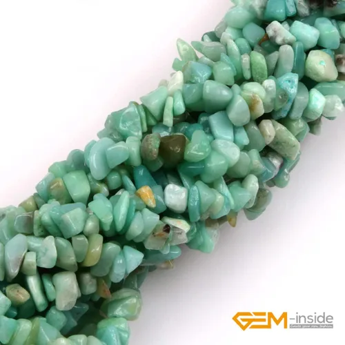 Vista 3 de GEM-Inside - Chips de piedra de cristal para hacer joyas, cuentas sueltas de forma libre con agujero para hacer pulseras, collares, adultos, 34