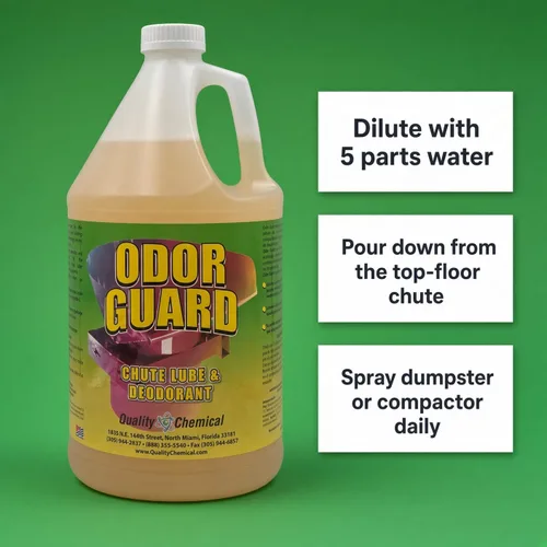 Vista 2 de Limpiador y desodorante de conducto de basura Odor Guard - 1 galón (128 onzas)
