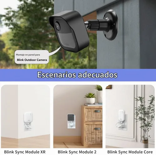 Vista 6 de Blink Outdoor 4 (4.ª generación) - Soporte de pared, cubierta protectora resistente a la intemperie y montaje ajustable de 360 grados con soporte