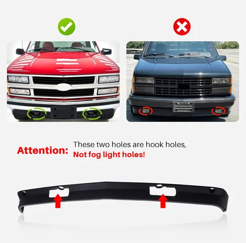 Vista 2 de CarPartsDepot Front Bumper Valance for 1988-2000 Chevy C/K 1500 GMC C1500
