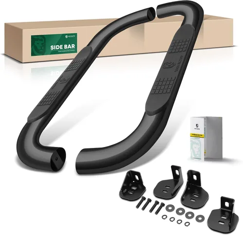 Vista 11 de YHTAUTO Estribos de 4 pulgadas para Chevy y GMC, cabina estándar/regular Cromo
