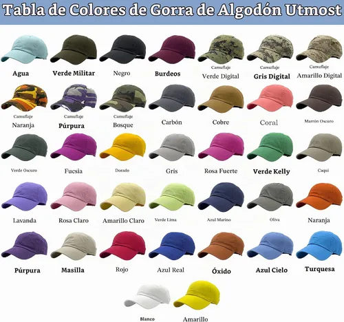 Vista 3 de Utmost Gorra de béisbol unisex de algodón de perfil bajo, color liso, camuflaje en blanco, suave, sin construir, ajustable, tamaño para papá
