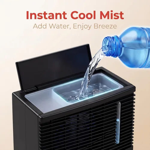 Vista 3 de Ventilador de aire acondicionado para automóvil, enfriador de aire acondicionado de 12 V CC, enfriador de aire portátil, mini enfriador de aire
