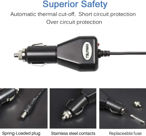 Vista 5 de Adaptador de encendedor de vehículo de automóvil de 12 voltios para extractor de leche Spectra S1, S2 - Adaptador de corriente de repuesto