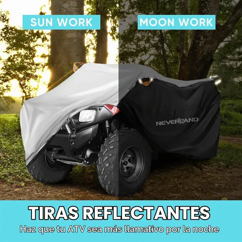 Vista 6 de NEVERLAND Cubierta para ATV impermeable, resistente, XL, cubierta universal cuádruple, cubierta de almacenamiento al aire libre, cubierta de lluvia