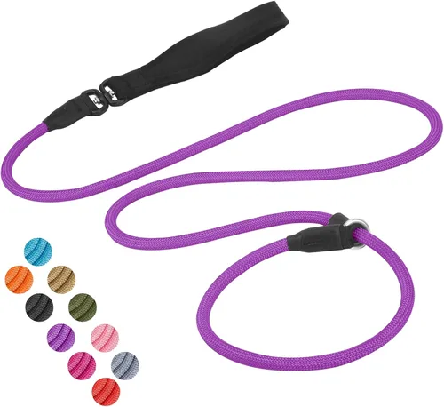 Vista 15 de Heydoggy Correa antideslizante para perro, resistente correa de entrenamiento de 4 pies/6 pies [360 giratorio antienredos ] nailon duradero sin Negro