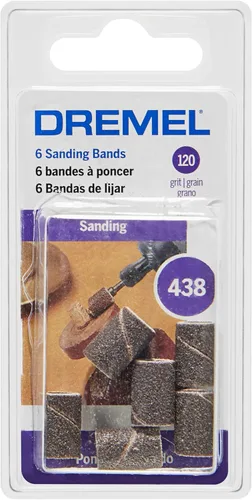 Vista 5 de Dremel 438 Bandas de lijado de grano 120, 14 pulgadas, paquete de 6