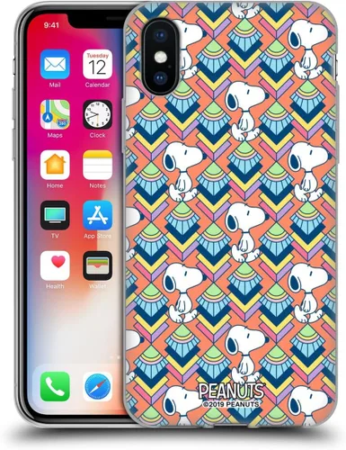 Vista 73 de Head Case Designs Snoopy Deco Dreams - Funda de gel suave con licencia oficial de Peanuts Blue Pattern compatible con Apple iPhone 7 Plus/iPhone 8