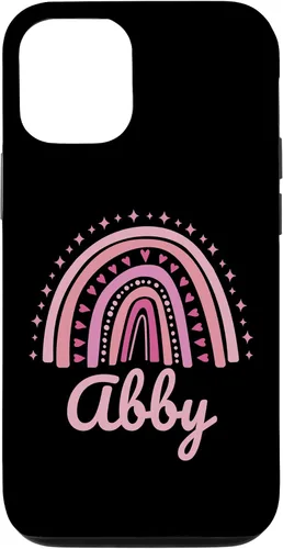 Vista 26 de Abby Name Personalized Funny Women Pink Rainbow Abby Case for iPhone 16