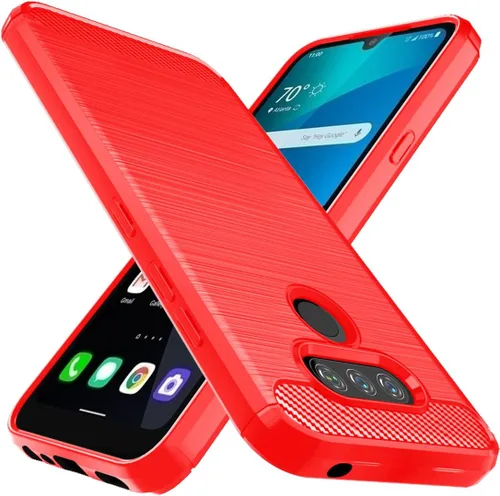 Vista 9 de Osophter Funda para LG Premier Pro Plus L455DL, LG Xpression Plus 3 Funda de goma TPU flexible de absorción de golpes para LG Harmony 4 (negro)