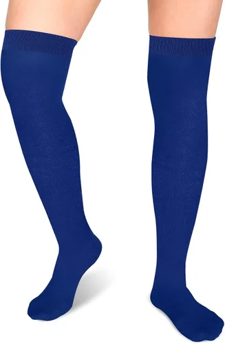 Vista 6 de Hicarer 6 pares de calcetines de béisbol por encima de la rodilla, calcetines de sóftbol extra largos para equipo de fútbol, calcetines atléticos
