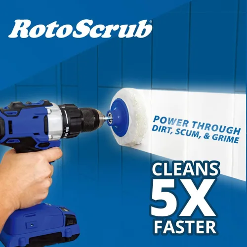 Vista 2 de RotoScrub Paquete de 6 almohadillas de repuesto multiusos para uso con accesorios RotoScrub Drill