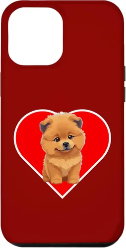 Vista 6 de iPhone 15 Cute Happy Chow Puppy Dog Cartoon Dog to Fall in Love Case