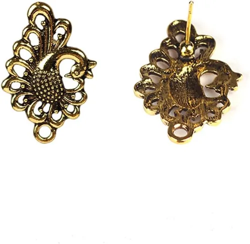 Vista 2 de 10 piezas de aretes de tuerca accesorios para barra de extremo, aros antiguos, base de araña, enlaces, conector, kit de fabricación de bricolaje