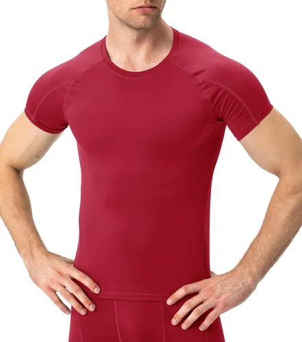 Vista 4 de Camisas de compresión para hombre, camisetas de entrenamiento de manga corta atléticas, camiseta de capa base atlética, equipo deportivo, camisa