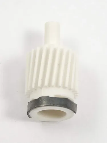 Vista 2 de Blue Oval Industries 1986-1998 Mustang 4.10 3.73 Engranaje de velocímetro blanco de 23 dientes con clip