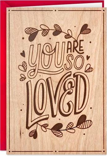 Vista 8 de Hallmark - Tarjeta de felicitación de aniversario de madera, tarjeta de San Valentín